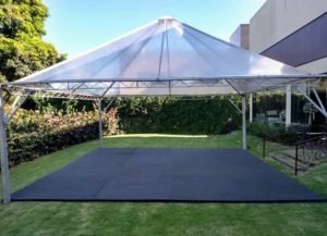 tenda cristal e piso