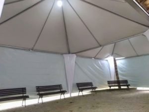 tenda e fechamentos iluminacao